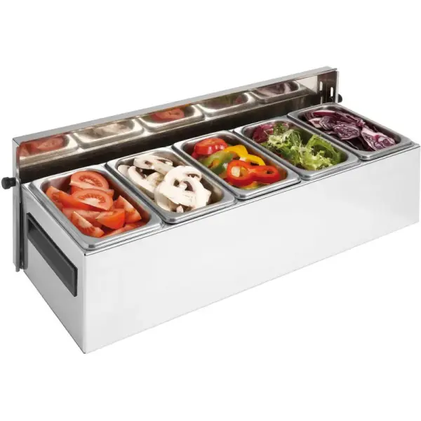 Matfer condibox avec 5 bacs GN 1/9 inox