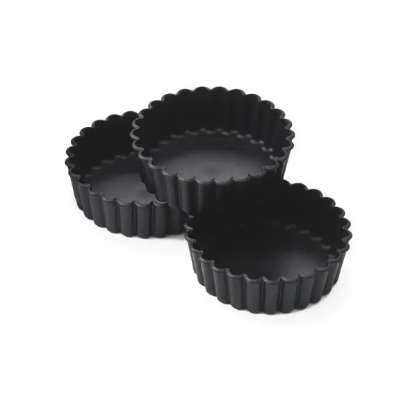 Exoglass 12 tourtières cannelées 10 cm