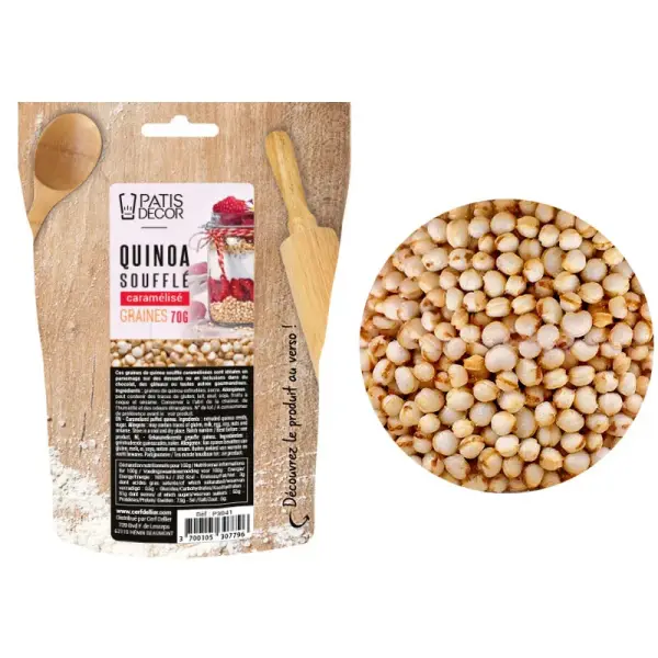 Quinoa soufflé caramélisé 70 g