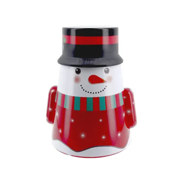Boîte à biscuits de Noël culbuto bonhomme de neige