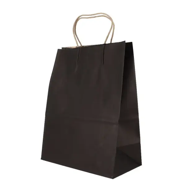 Sac en papier noir - 25x12x33 cm
