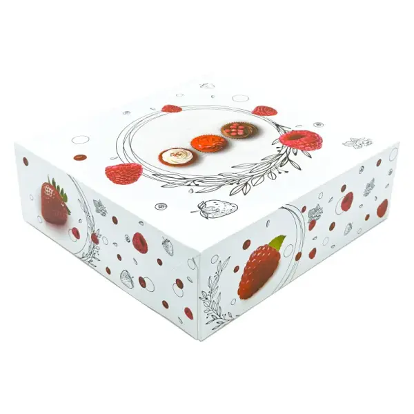 Lot de 25 boîtes pâtissières carrées Morgane - Hauteur 10 cm