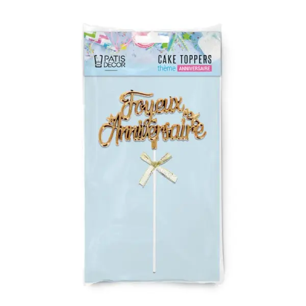 Cake topper "Joyeux anniversaire"