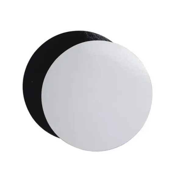 Lot de 5 supports cartonnés à gâteaux ronds blanc et noir