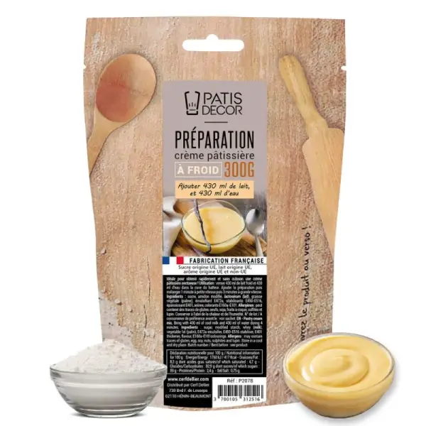 Préparation crème pâtissière à froid 300 g