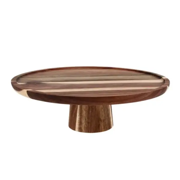 Plateau en bois H 10,5 cm Ø26 cm