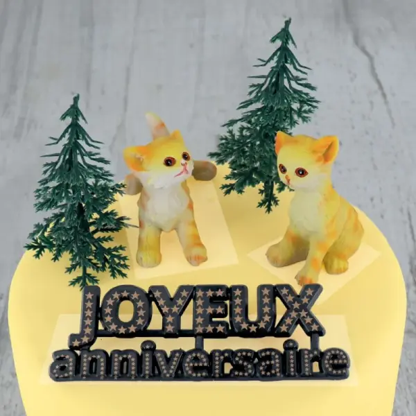 Kit décor gâteau chats