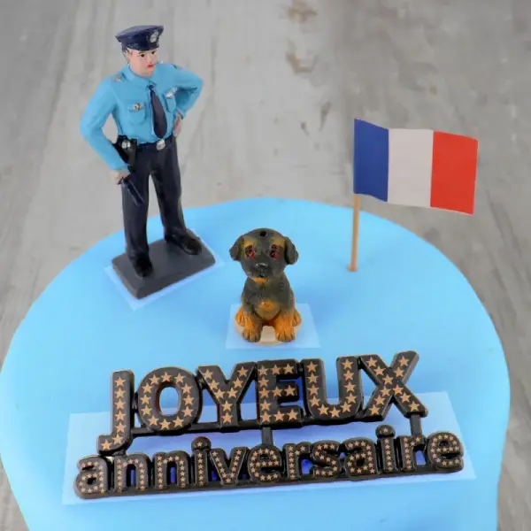 Kit décor gâteau policier