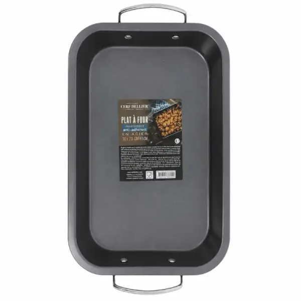 Plat à four en acier antiadhérent sans PFAS 30 x 20 cm