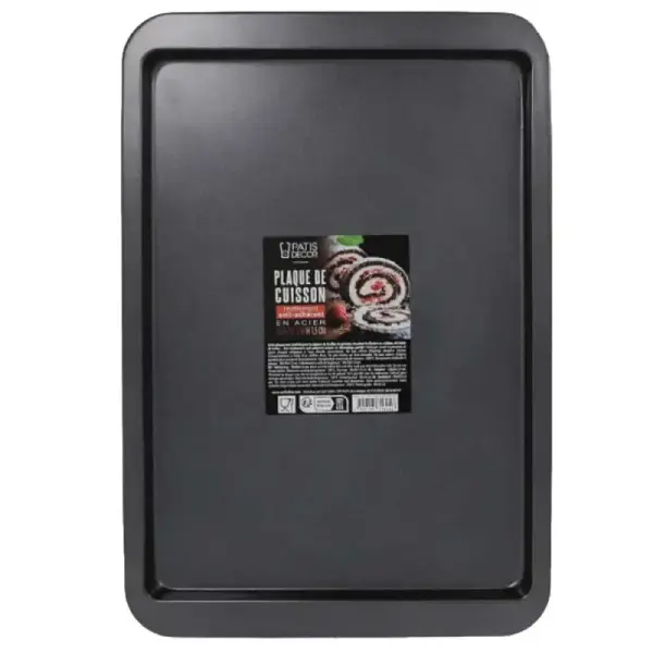 Plaque de cuisson en acier antiadhérent sans PFAS 33x23cm
