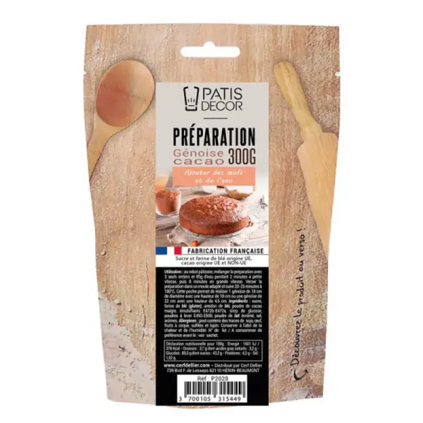 Préparation pour génoise au cacao