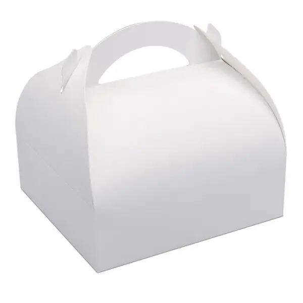 Boîte pâtissière à poignées blanche (x 50)