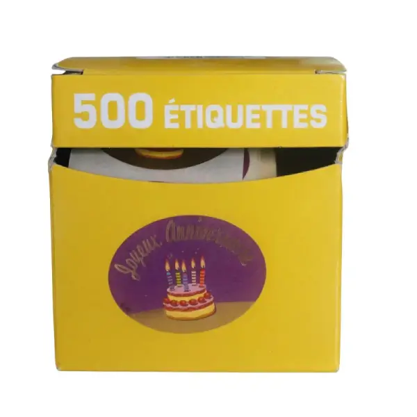 Etiquette adhésive "Joyeux Anniversaire" (x500)