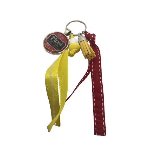 Porte clés rouge et jaune "merci pour cette année scolaire"