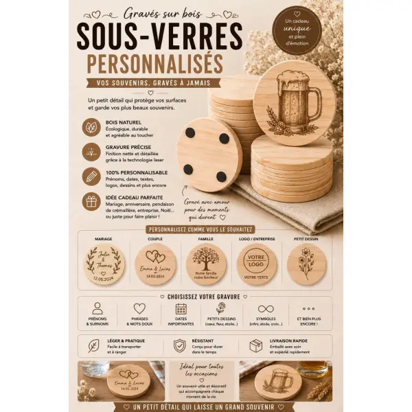 Sous verre gravée