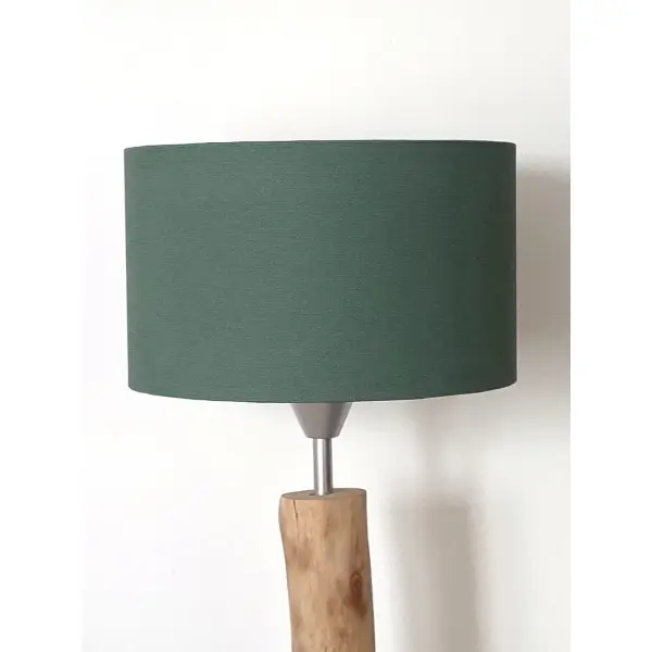 Abat-jour vert kaki effet textile – luminaire décoration intérieure naturel, bohème, scandinave et contemporain – lampe de chevet