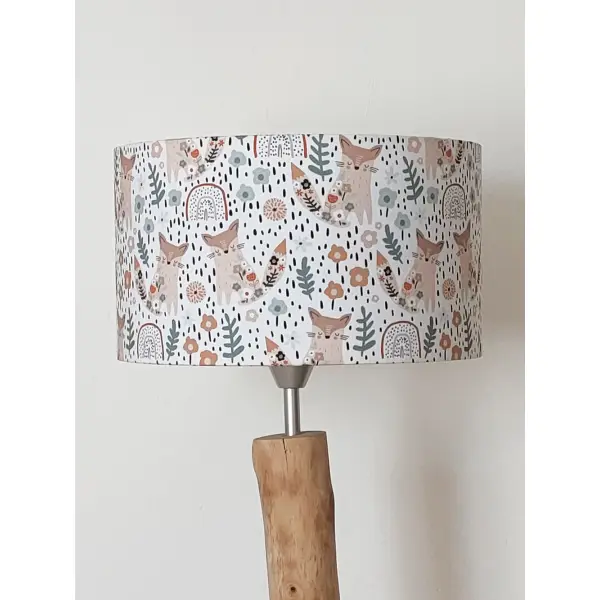 Abat-jour renards arcs-en-ciel – déco chambre bébé enfant, forêt, animaux, scandinave, bohème, lampe de chevet, idée cadeau