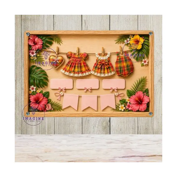 Tableau mural - sublimation - impression infusible ink - plaque aluminium - naissance bébé - souvenir - fille - effet 3d