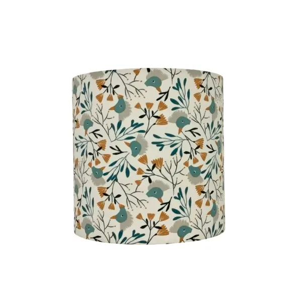 Applique d'angle fleurs et oiseaux - luminaire mural nature et poétique - décoration artisanale française pour salon et chambre cosy