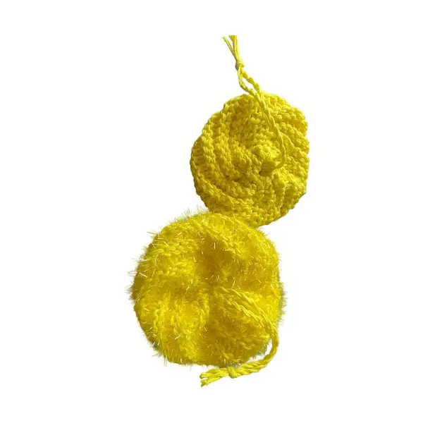 Lot de 2 tawashis jaunes / éponges écologiques