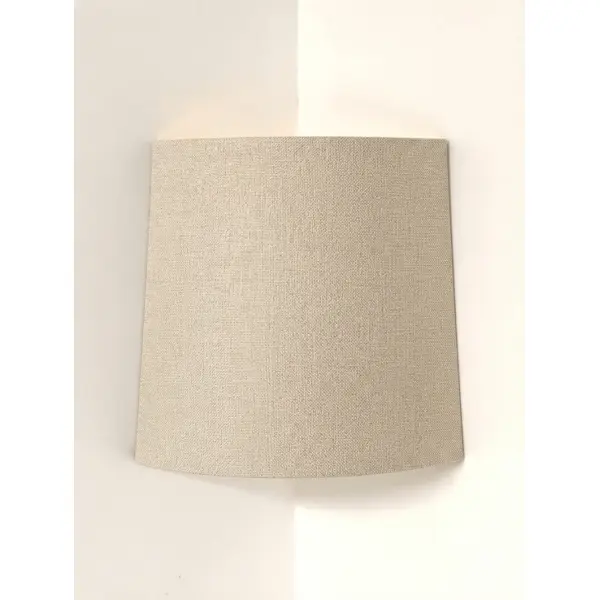 Applique murale d’angle trapèze écru effet textile – luminaire mural design, déco naturelle, scandinave, japandi, bohème
