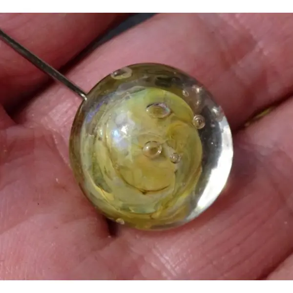 Broche fibule en verre filé, lampwork, broch.0270