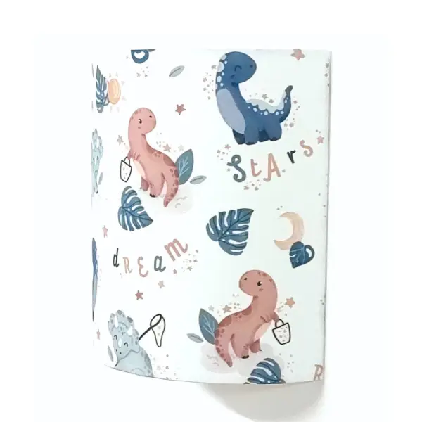 Applique murale enfant dinosaures – chambre bébé – déco bleu pastel scandinave – luminaire chambre enfant – cadeau naissanc