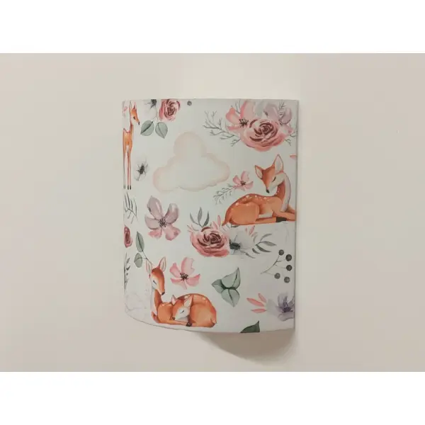 Applique murale bébé biches faon montgolfières – lampe chambre enfant – déco forêt poétique – cadeau naissance baptême