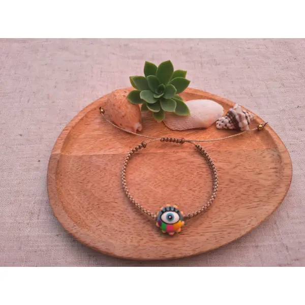 Bracelet macramé «œil protecteur »