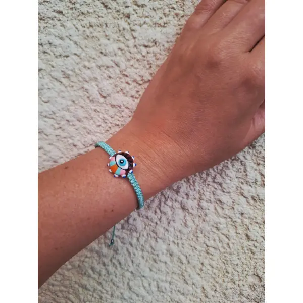 Bracelet macramé « œil protecteur »
