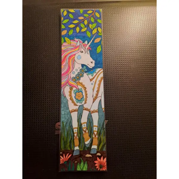 Marque-pages - licorne bleue
