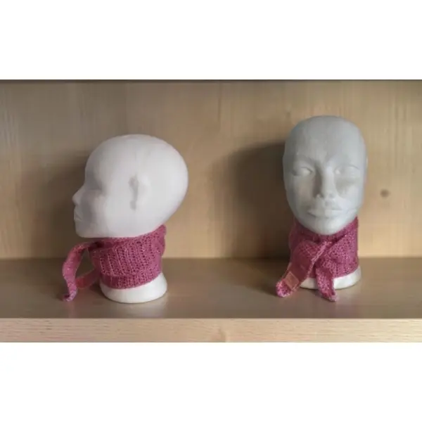 Écharpe inspiration sophie scarf en laine vieux rose pailletée 104x12 cm fait main au crochet