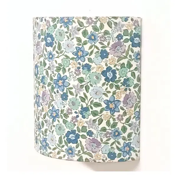 Applique murale liberty fleurs bleues décoration romantique cottage chic chambre, salon, entrée