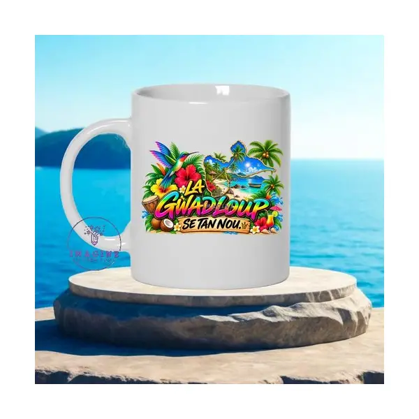 Mug - tasse - sublimation - impression infusible ink - la gwadloup sé tan nou - mot créole