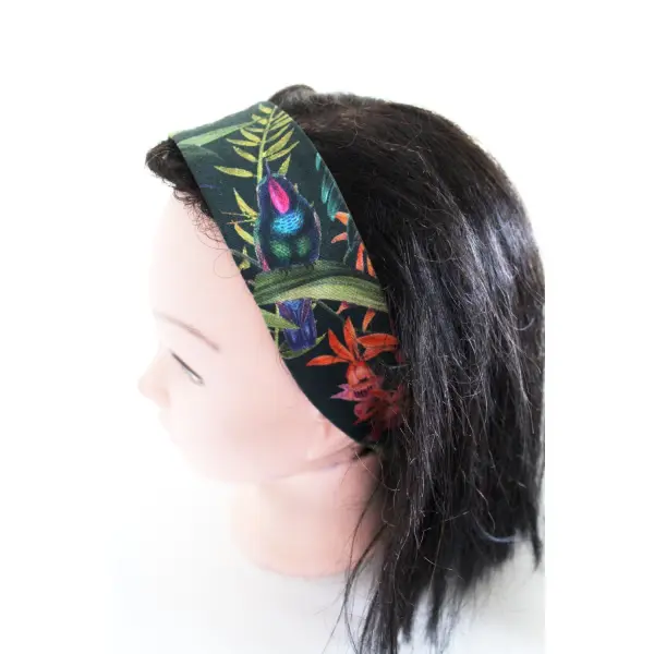 Bandeau cheveux femme tropical vert