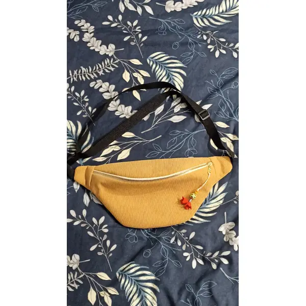 Sac banane en velours cosy