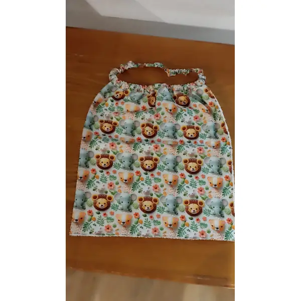Serviettes de cantine élastiquée imprimé , nounou , école , maison