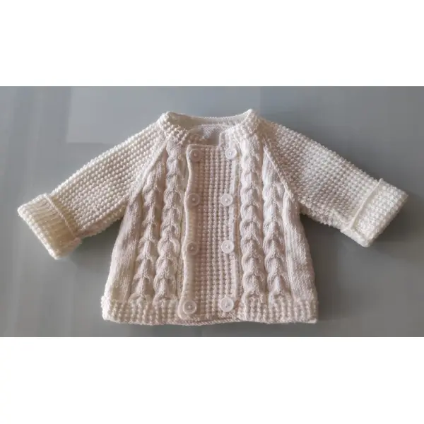 Paletot/veste/brassière fait main en pure laine sur commande