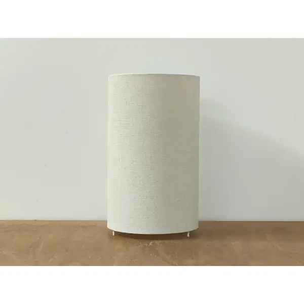 Lampe tube écru effet textile déco scandinave bohème lampe de chevet et d’ambiance artisanale française