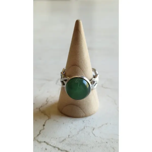 Bague ajustable aventurine verte