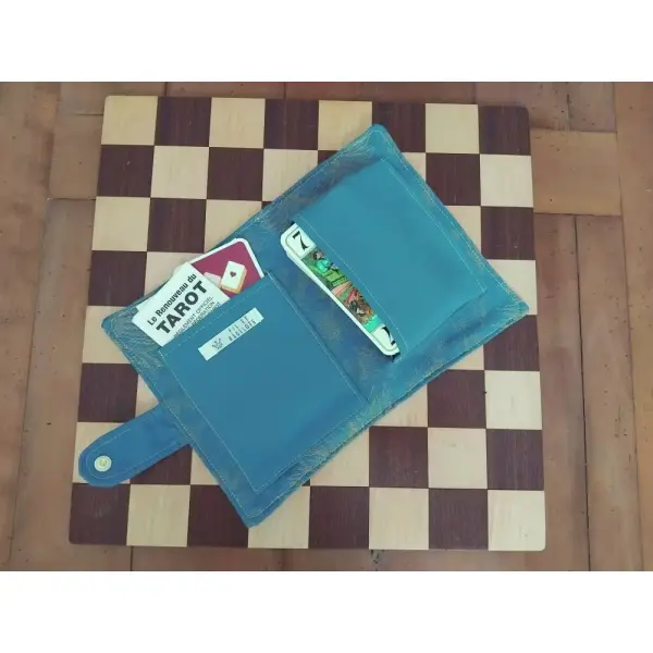 Etui 2 en 1 pour jeu de cartes en textile upcyclé