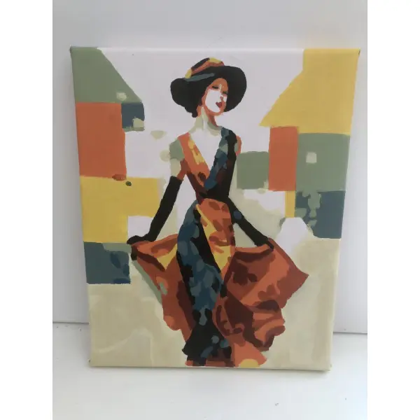 Tableau toile tendue peinture acrylique réf 9053